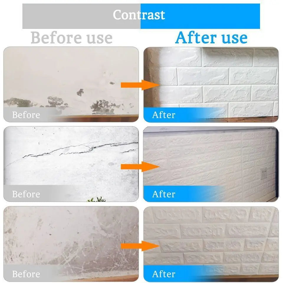 70cmx2m Meter Foam 3D Wall Stickers Self Adhesive Panel Home Decor Living Room Bedroom House Decoration Bathroom Brick Wallpaper