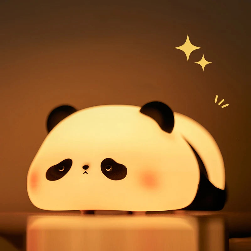 Animal Shaped Night light LED cute panda duck light USB charging timed bedside decoration Children's eye protection